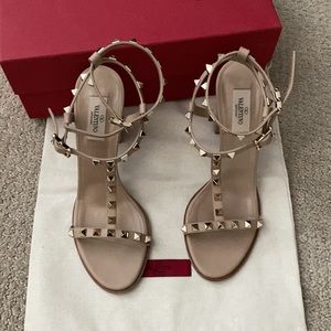 Valentino Rock Stud Ankle Strap Sandal